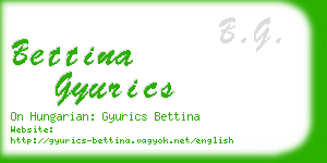 bettina gyurics business card